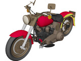 Harley-Davidson FLSTF Fatboy 3D Model preview