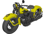 Harley-Davidson Knucklehead (1947) 3D Model preview