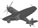 Hawker Sea Fury FB 11 3D Model