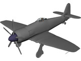 Hawker Sea Fury 3D Model preview
