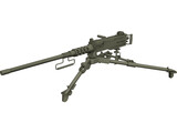 Heavy Machinegun Browning Cal .50 3D Model preview