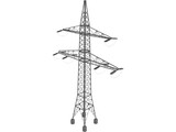 High Voltage Electric Power Transmission Pylon 3D Model preview