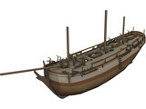 HMS Bounty with Interior 3D Model preview