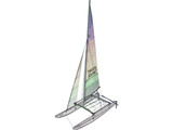 Hobie 16 Racing Catamaran 3D Model