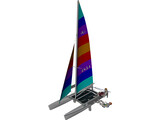 Hobie 18 Magnum Catamaran with Sailors 3D Model preview