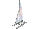 Hobie 18 Racing Catamaran 3D Model