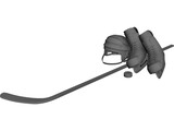 Hockey Equipment 3D Model preview