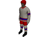 Hockey Player 3D Model preview