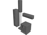 Home Cinema Set Pioneer 3D Model preview