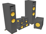 Home Theater Speaker System 3D Model