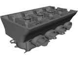 Honda B16 Vtec Engine Head 3D Model preview