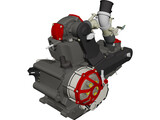 Honda CBR Blackbird 1100DS Engine 3D Model preview