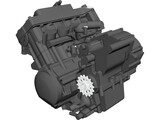 Honda CBR600RR Engine 3D Model preview