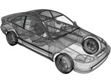 Honda Civic Coupe (1996) 3D Model