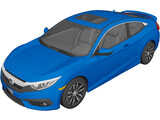 Honda Civic Coupe (2016) 3D Model preview