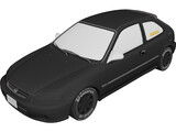 Honda Civic CXi 6th (1995) 3D Model preview