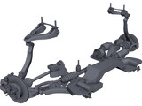 Honda Civic EG Suspension 3D Model preview