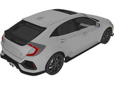 Honda Civic Hatchback (2017) 3D Model