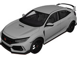 Honda Civic Type-R (2018) 3D Model preview