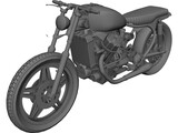 Honda CX500 Custom Cafe Racer 3D Model preview