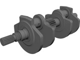 Honda VFR 400 NC30 Crankshaft 3D Model preview