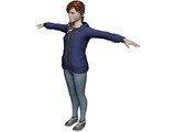 Hoodie Girl 3D Model preview