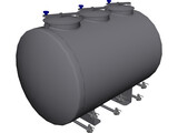Horizontal Tank 1500L 3D Model preview