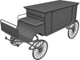 Horsedrawn Hearse 3D Model preview
