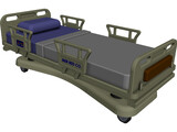 Hospital Bed 3D Model preview