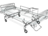 Hospital Bed 3D Model