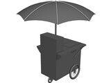 Hot Dog Cart 3D Model preview