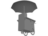Hot Dog Cart 3D Model