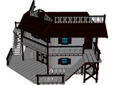Hotel Old West 3D Model preview