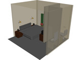 Hotel Room 3D Model preview