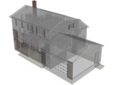 House 2-Story Suburban Colonial 3D Model