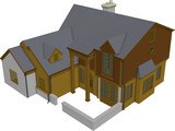 House Two Story Traditional 3D Model preview