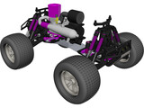 HPI RC Monster Truck Car 3D Model preview