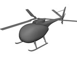 Hughes 500 3D Model preview