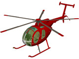 Hughes 500D 3D Model preview
