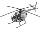 Hughes OH-6A Cayuse 3D Model