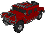 Hummer H1 SUV 3D Model preview