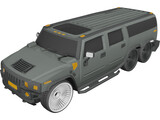 Hummer H2 Limo 3D Model preview