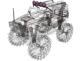 Hummer H3 4x4 Monster Truck 3D Model