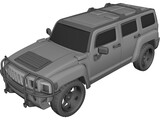Hummer H3 3D Model preview