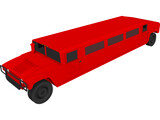 Hummer Limousine 3D Model preview