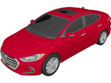 Hyundai Elantra Limited (2017) 3D Model preview