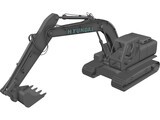 Hyundai Excavator 3D Model preview