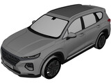 Hyundai Santa Fe (2019) 3D Model preview