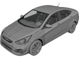 Hyundai Solaris 3D Model preview