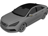 Hyundai Sonata (2016) 3D Model preview
